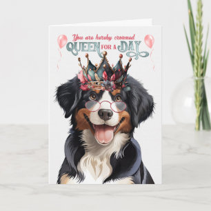 Entlebucher Mountain Dog Queen Funny Birthday Karte