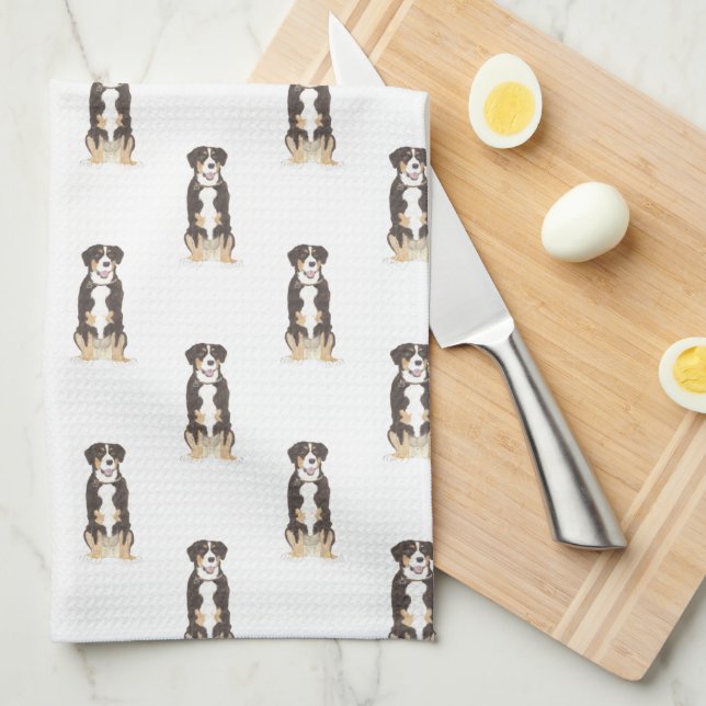 Entlebucher Mountain Hund Geschirrtuch (Viertel Falte)