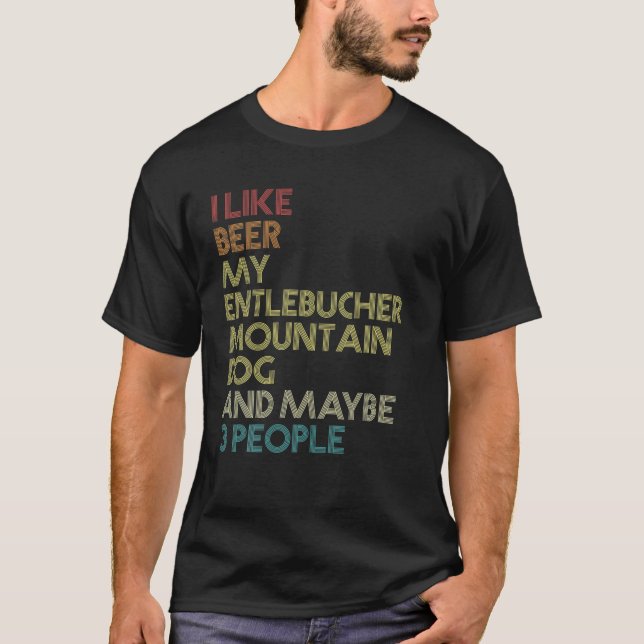 Entlebucher Mountain Hunde Eigentümer Bier Lover V T-Shirt (Vorderseite)