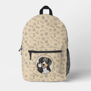 Entlebucher Mountain Hunde Malerei Original Hunde Bedruckter Rucksack
