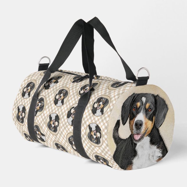 Entlebucher Mountain Hunde Malerei Original Hunde  Duffle Bag (Linke Seite)