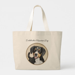 Entlebucher Mountain Hunde Malerei Original Hunde Jumbo Stoffbeutel