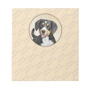 Entlebucher Mountain Hunde Malerei Original Hunde Notizblock