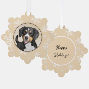 Entlebucher Mountain Hunde Malerei Original Hunde Ornament Karte