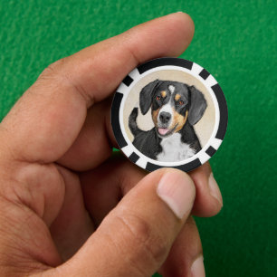 Entlebucher Mountain Hunde Malerei Original Hunde Pokerchips
