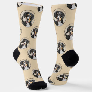 Entlebucher Mountain Hunde Malerei Original Hunde  Socken