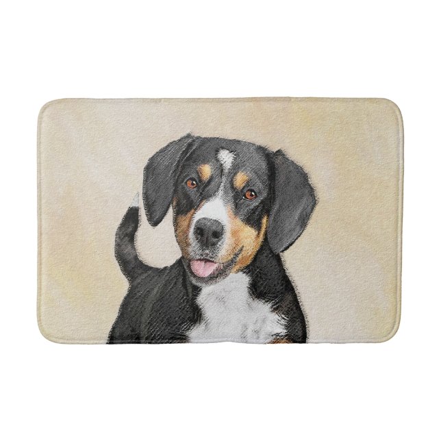 Entlebucher Mountain Hunde Malerei - Originelle Ku Badematte (Vorderseite)