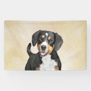 Entlebucher Mountain Hunde Malerei - Originelle Ku Banner