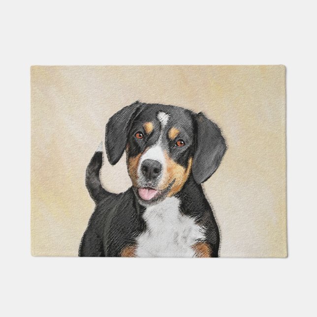 Entlebucher Mountain Hunde Malerei - Originelle Ku Fußmatte (Vorderseite)