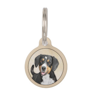 Entlebucher Mountain Hunde Malerei - Originelle Ku Haustiermarke