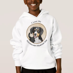 Entlebucher Mountain Hunde Malerei - Originelle Ku Hoodie