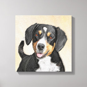 Entlebucher Mountain Hunde Malerei - Originelle Ku Leinwanddruck