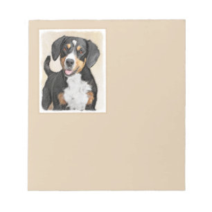 Entlebucher Mountain Hunde Malerei - Originelle Ku Notizblock