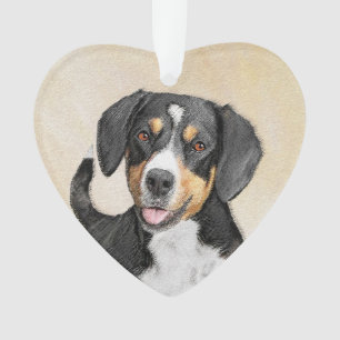Entlebucher Mountain Hunde Malerei - Originelle Ku Ornament