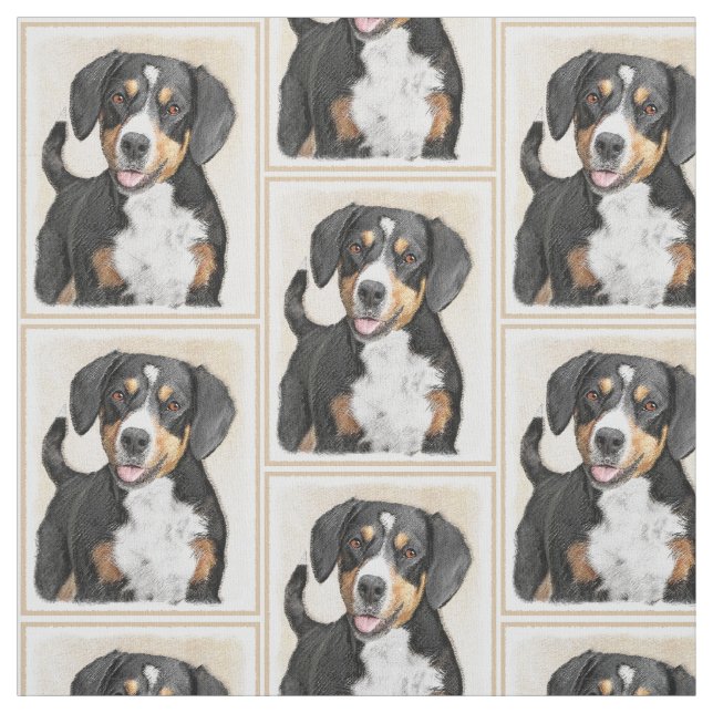 Entlebucher Mountain Hunde Malerei - Originelle Ku Stoff (Muster)