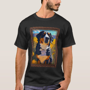 Entlebucher Mountain Malerei Sonnenblumen Blume Ma T-Shirt