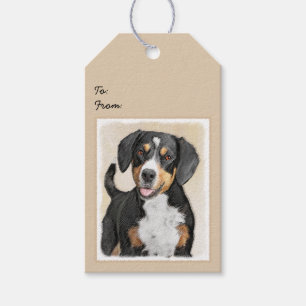 Entlebucher Mountainbike-Malerei - Original Art Geschenkanhänger