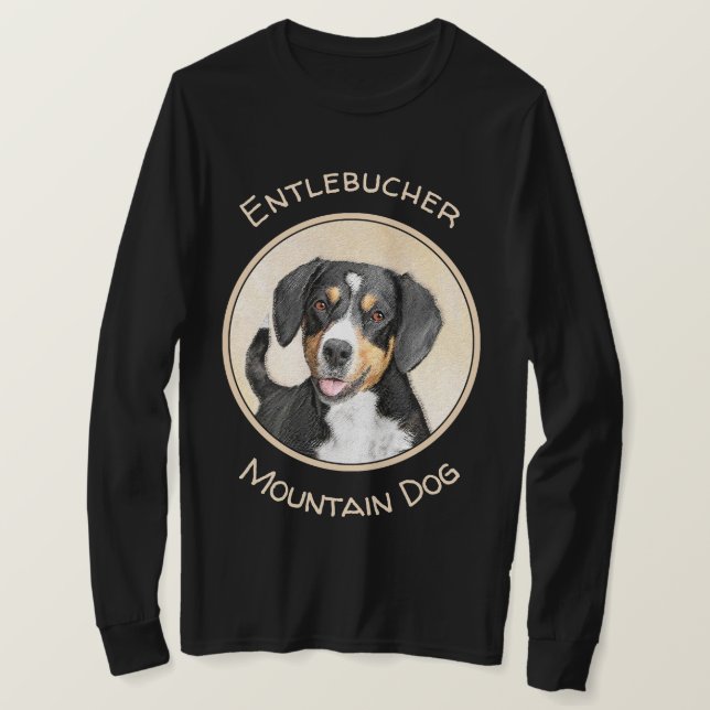 Entlebucher Mountainbike-Malerei - Original Art T-Shirt (Design vorne)