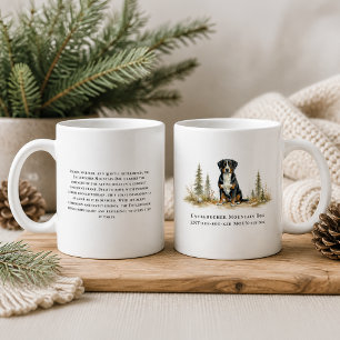 Entlebucher Sennenhund Aquarell Rasse Zitat Kaffeetasse