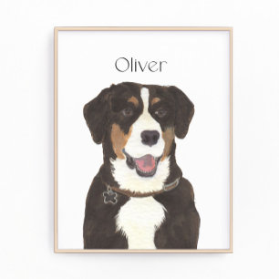 Entlebucher Sennenhund Kunst Fotodruck