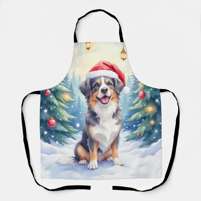 Entlebucher Sennenhund Schneewald Santa Schürze (Vorderseite)