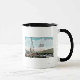 Entleerung des Kornes auf Swenson Co. Kabelbahn Tasse