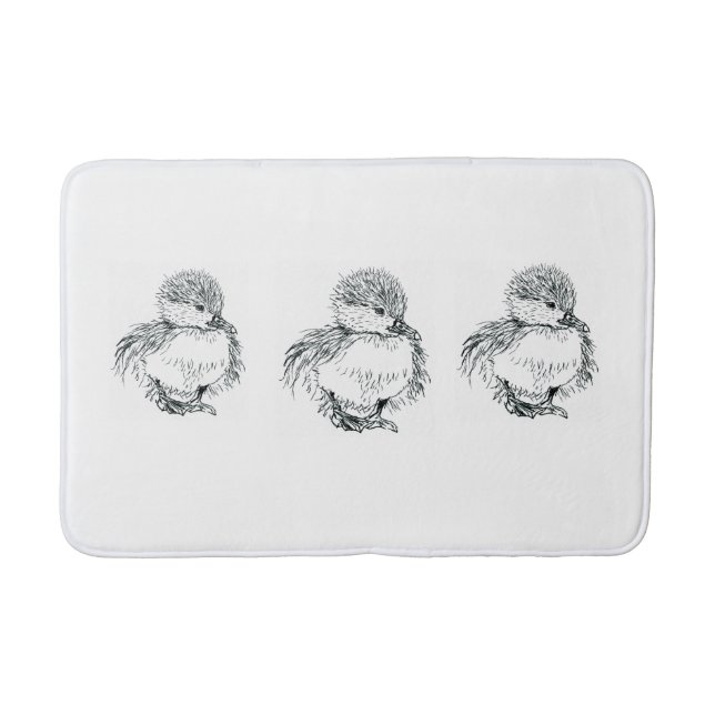 Entleinbadematten-Federillustration Badematte (Vorderseite)