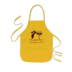 Entmystifizieren und Logo auf Schürze