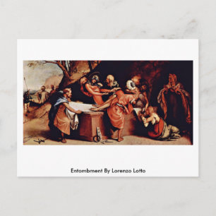 Entombation by Lorenzo Lotto Postkarte