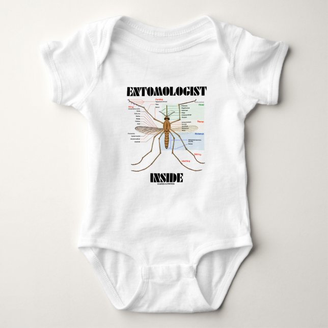 Entomologe-Innere (Moskito-Anatomie) Baby Strampler (Vorderseite)