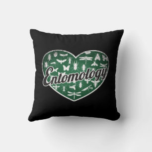 Entomologie Retro Heart Blackboard Liebe Kissen