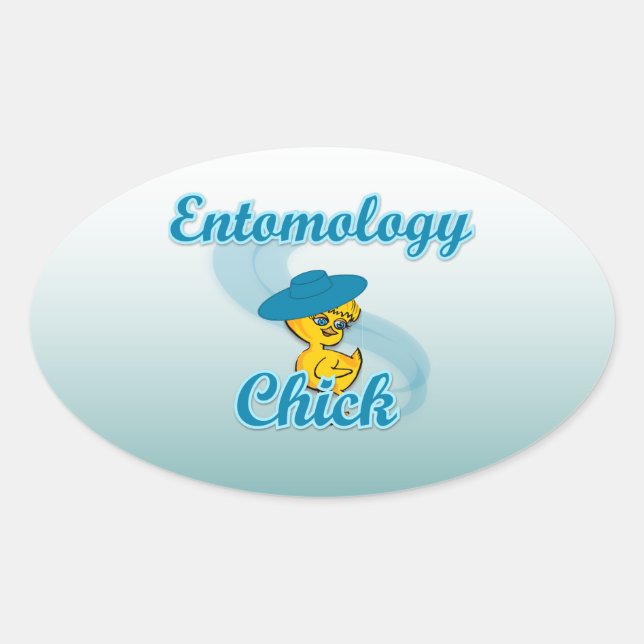 Entomology Chick #3 Ovaler Aufkleber (Vorderseite)