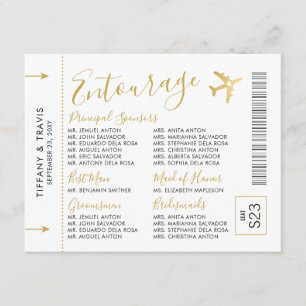 Entourage Insert Reisethema Bordkarte Ticket