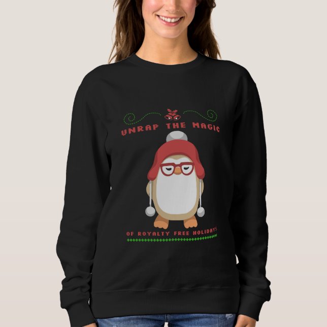 Entpacken Sie den Zauber des Royalty Free Holidays Sweatshirt (Vorderseite)