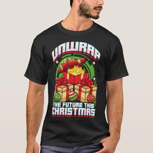 Entpacken Sie die Zukunft dieser Weihnachten T-Shirt (Vorderseite)