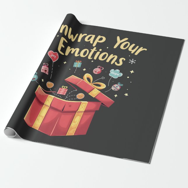 Entpacken Sie Ihre Gefühle Weihnachten Weihnachten Geschenkpapier (Ungerollt)