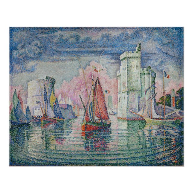 Entrance of La Rochelle Harbor, Paul Signac Poster (Vorderseite)