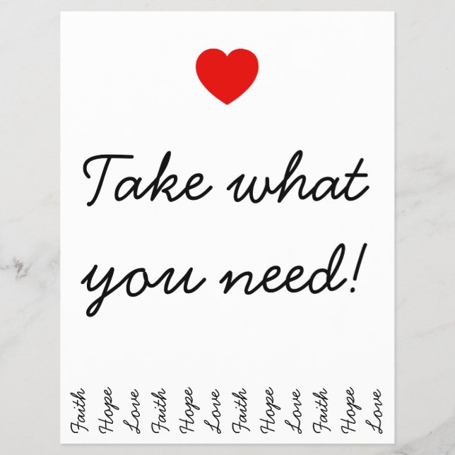 Entreißen von Streifen Flyer (Vorne)