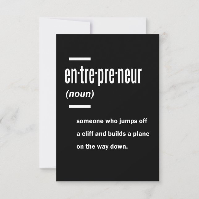 Entrepreneur Definition Geschenkideen RSVP Karte (Vorderseite)