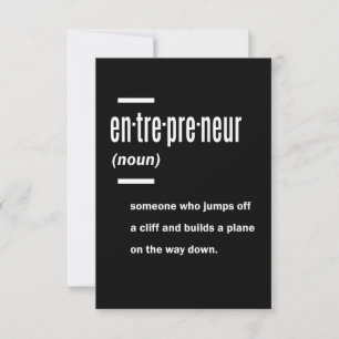 Entrepreneur Definition Geschenkideen RSVP Karte