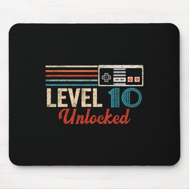 Entriegelter Videospielsteuerelement der Stufe 10  Mousepad (Vorne)
