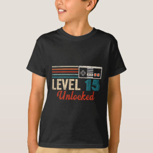 Entriegelter Videospielsteuerelement der Stufe 15 T-Shirt