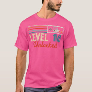 Entriegelter Videospielsteuerelement der Stufe 18 T-Shirt