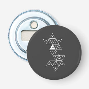 Entrolltes D20 Flaschenöffner