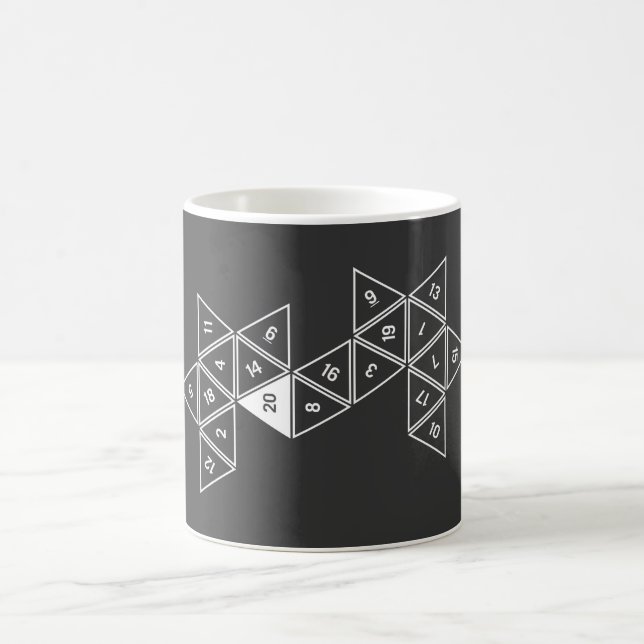 Entrolltes D20 Kaffeetasse (Mittel)