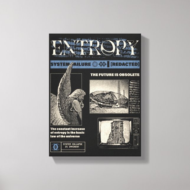 Entropie - Brutalist Design Leinwanddruck (Vorderseite)