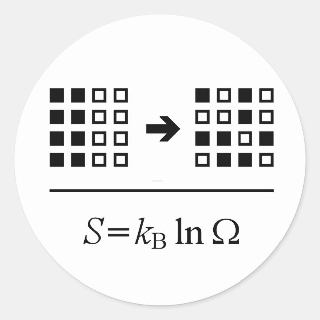 Entropie Runder Aufkleber (Vorderseite)