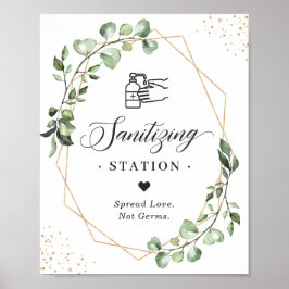 Entschärfungs-Workstation Eukalyptus-Blätter Geome Poster