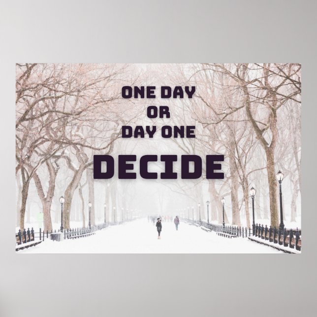 "ENTSCHEIDEN" Inspiration Wall Art Poster (Vorne)