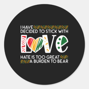 Entscheiden Sie für Stick Liebe Mlk Black History  Runder Aufkleber